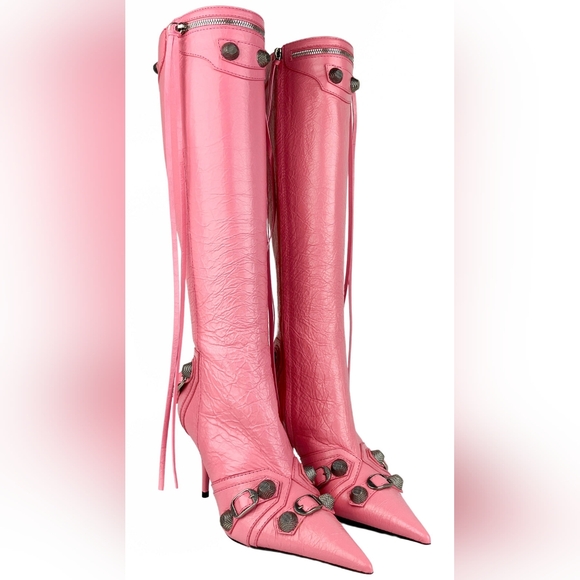 Sz 37 NIB $2750 Balenciaga leather Cagole boots - Picture 1 of 5
